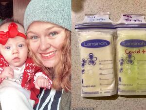 she explained that her milk gradually got lighter and went back to its normal shade shortly after she tested negative for coronavirus. (Facebbook/Anna Cortez)