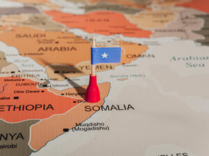 Somalia on the map 