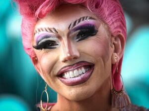 The face of Mardi Gras