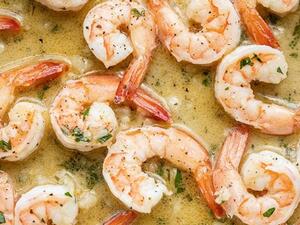 روبيان بالزبدة والثوم