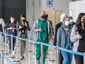 Queuing for the jab in Kuwait  
