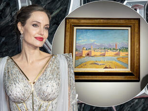 أنجلينا جولي ولوحة مراكش