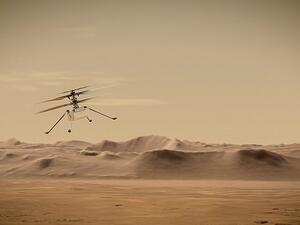 NASA gives a first glimpse of its helicopter on the red planet