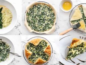 فطيرة السبانخ بالجبنة الشهية 