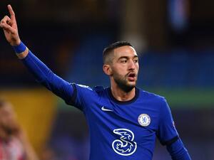 The Morocco international winger was on target in a meeting with Atletico Madrid, with that effort seeing him open his Stamford Bridge goal account (Photo: AFP)
