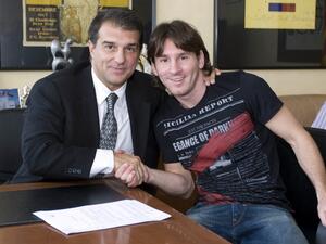 The top priority for the club's elected leader is keeping his star from bolting this summer on a free transfer (Photo: AFP)