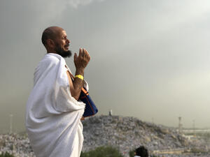 Deep in prayers: A Muslim supplicates to Allah