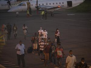 People evacuated from the city of Palma