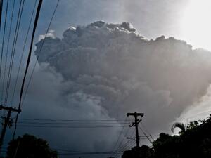 Several parts of the Caribbean island of Saint Vincent is covered in volcanic ash