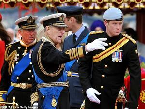 No uniform for Prince Harry at the funeral.
