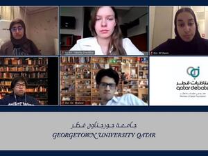 مؤسسة قطر: فريق مناظرات جورجتاون يفوز بدوري مناظرات الجامعات القطرية والبطولات الوطنية في قطر