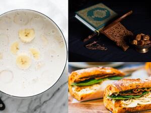 أطباق رمضانية: صدور الدجاج في الخبز الفرنسي وحلوى طبق الأرز بالحليب والموز