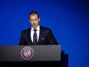 The man who runs European football's main governing body has taken aim at the owners still behind the controversial competition (Photo: AFP)