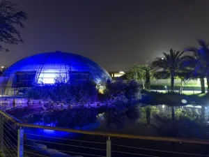 The Sustainable City Lights Up Its Green Biodomes Blue To Mark Autism Awareness Month