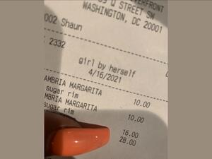 The Cake Lady, shared the photo of the receipt on April 17th.