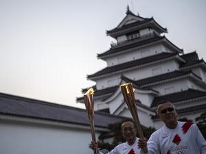 The Tokyo Olympic torch relay began on March 25 in Fukushima (Photo: AFP)