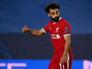 The Reds got back to winning ways on home soil when edging out Aston Villa 2-1, with their Egyptian forward on target once again (Photo: AFP)