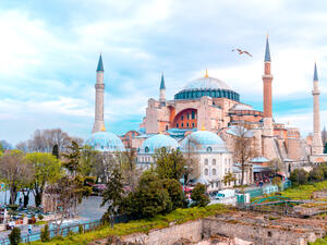 View of Hagia Sophia in Istanbul