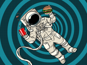 Fresh food in space is rare 