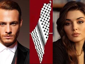 Kerem Bürsin bursin Hande Erçel ercel Break Their Silence On Palestine Pictures mesçidi aksa sheikh jarrah