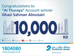 Burgan Bank Announces The Winner Of The Al-thuraya Salary Account Monthly Draw