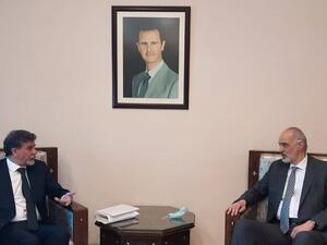 نائب وزير الخارجية السوري، بشار الجعفري والسفير أنور عبد الهادي