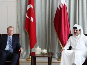 الرئيس التركي رجب طيب أردوغان، مع أمير قطر الشيخ تميم بن حمد آل ثاني