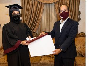 Dean Of QF Partner University Presents Degrees To 107 Engineers At Their Homes