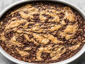  شوفان مخبوز بزبدة الفول السوداني