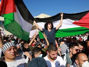 مظاهرة مؤيدة للفلسطينيين في الأردن