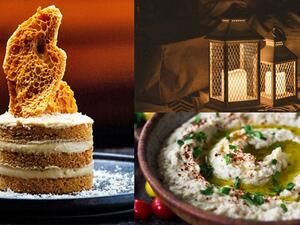 أطباق رمضانية: بابا غنوج بالزبادي والبابريكا وحلوى كيكة الرمل بالكريمة