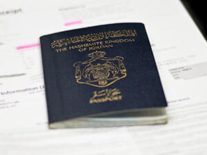 Official passport of Jordan close up