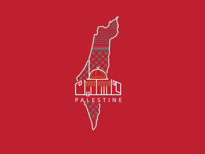 Palestine and quids and map typography 