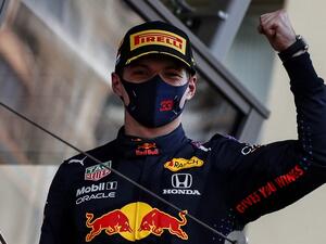 Red Bull's Max Verstappen celebrates winning the race (Photo: AFP)