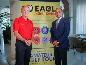 Chris May, Dubai Golf CEO and Sudesh Aggarwal, EAGL Founder (Photo: Supplied)