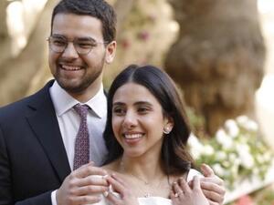 الأمير نايف بن عاصم مع زوجته الأميرة فرح