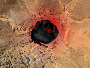 Well of Hell is a huge-deep hole in the desert of Al-Mahra province in Yemen
