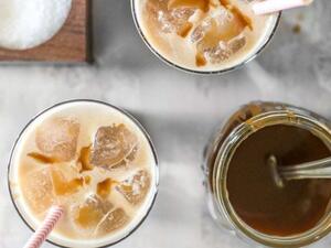 قهوة مثلجة بالكراميل المملح