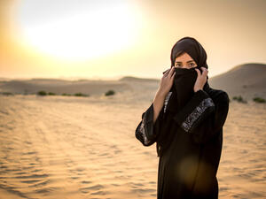Portrait of middle eastern woman