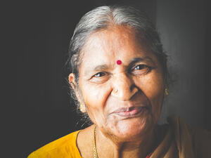 Old Indian beautiful traditional woman