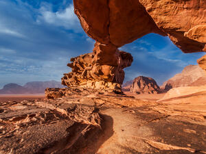 The Little Rock Bridge, Wadi Rum, Jordan