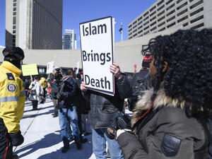 An Anti Muslim supporter 