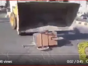 عمان: اتلاف عربة بطريقة غير حضارية