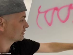 Webber documented his act of vandalism in a Facebook Live