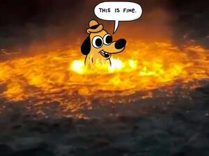 The massive flames on the roof of the water mainly caused by a pipeline gas leak from underwater