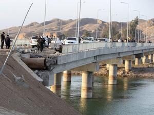 Al-Sodor Bridge, over the Tigris River, near al-Mansuriya in Iraq's Diyala province