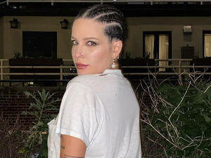 Halsey is currently expecting her first child with her partner Alev Aydin Halsey is currently expecting her first child with her partner Alev Aydin