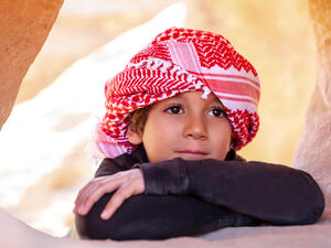 Little boy in Petra, Jordan