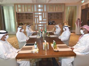 H.E. Obaid Humaid Al Tayer meets Secretary-General of Gulf Cooperation Council