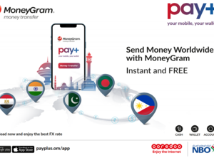 المحفظة الإلكترونية (pay+) وخدمة ’MoneyGram‘ تواصلان إثراء المستخدمين بتجارب مُبتكرة عند إجراء التحويلات المصرفية 